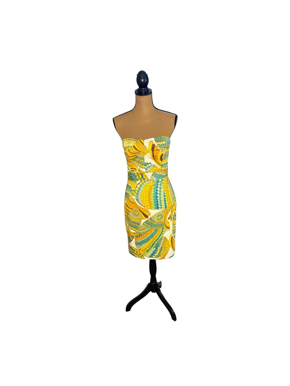Trina Turk Banana Republic Cora Strapless Dress 2 Pisces Retro Mod Resort